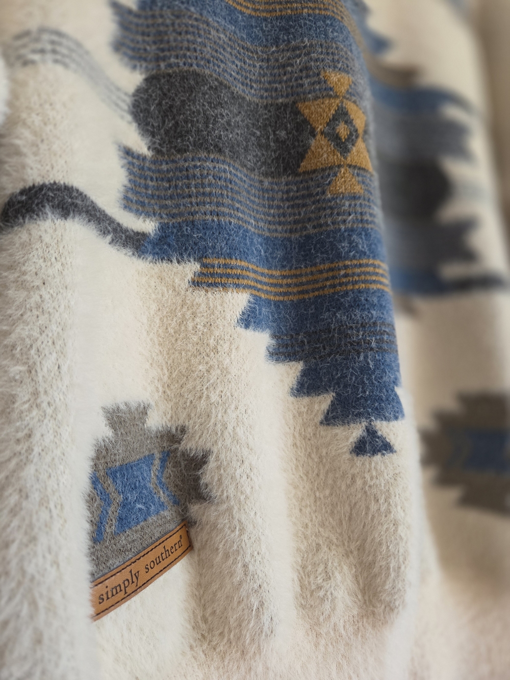 Simply Southern Cream Aztec Pattern Sweater - Picture 10 of 11